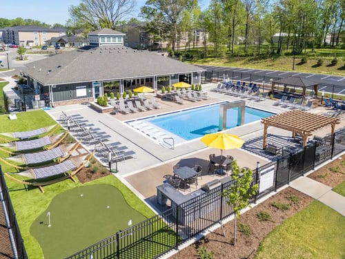 Swimming Pool at The Solstice Apartments, Whitestown, IN, 46075