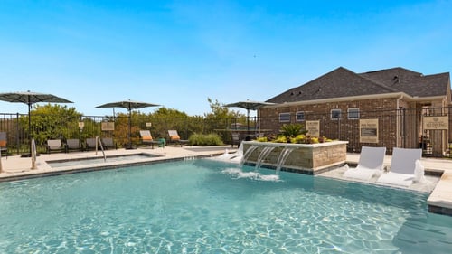 pool deck and aqua lounges at avilla parkway in Celina, TX