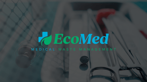 EcoMed logo on background showing medical equipment