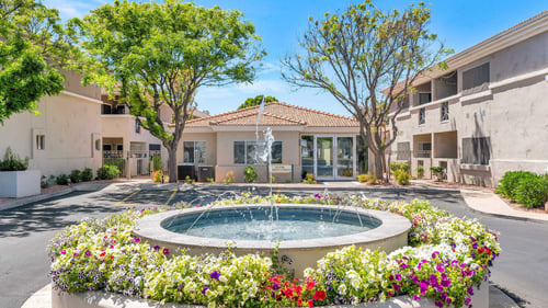 Beautiful Fountain at Townhomes at Biltmore, Phoenix, Arizona
