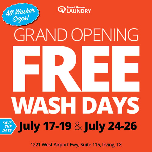 Grand Opening Free Wash Days