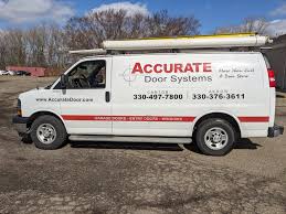 Accurate Door Systems service vehicle for garage door repair and installation in North Canton Ohio