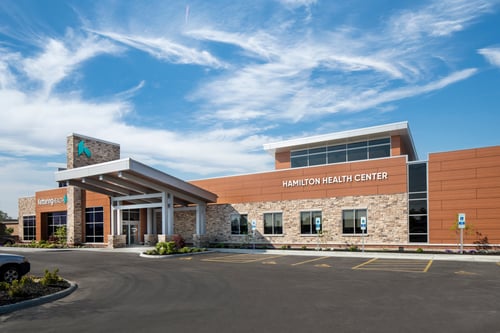 Entrance to Kettering Health Hamilton Health Center