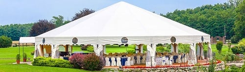 VIP Zeltverleih GmbH - großes, weißes Partyzelt