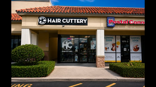 Outside the Hair Cuttery salon in  Vero Beach