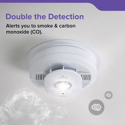 50CUA10-S: Double the Detection. Alerts you to smoke & carbon monoxide (CO).