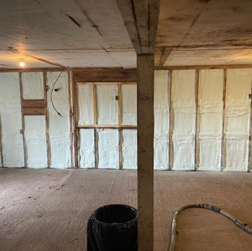 Spray foam insulation