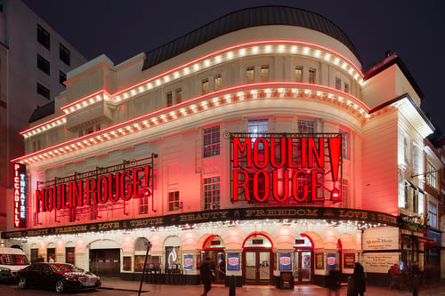 Night view of Piccadilly Theatre