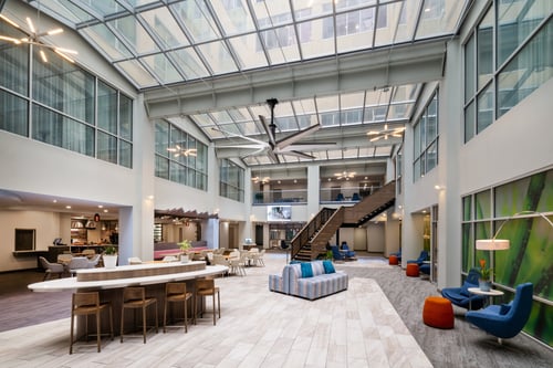 EVEN Hotel Pittsburgh Downtown lobby — your city stay starts here.