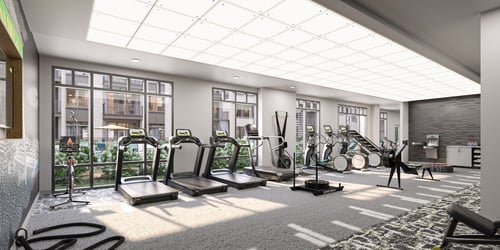 Fitness center at Link Apartments® Broad Ave in Memphis, TN