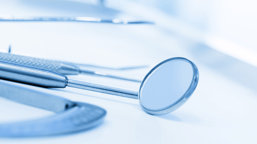 closeup of dental tools