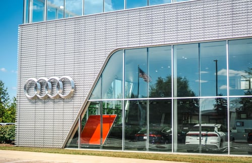 Audi Dublin Exterior building with signage