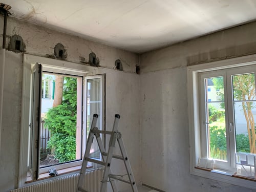 Umbau nach Demontage alte Decke