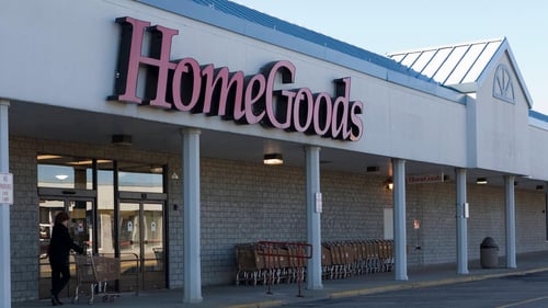 Person exiting HomeGoods