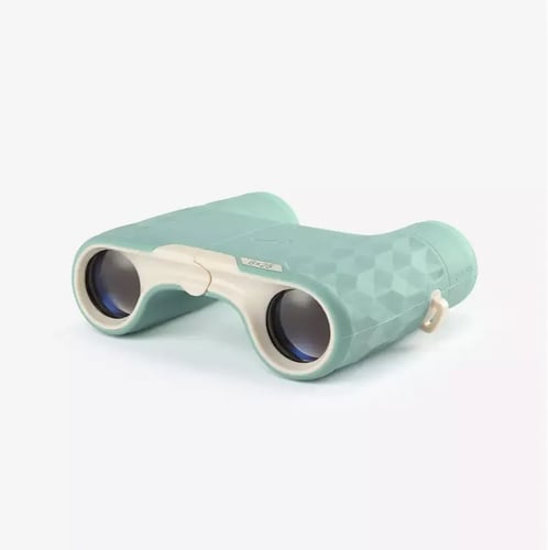 Turquoise binoculars