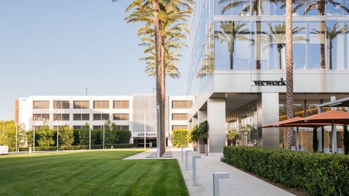 400 Spectrum Center - Coworking space exterior view