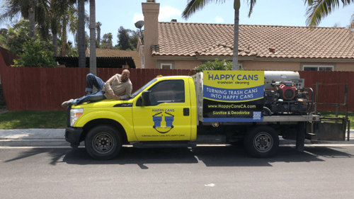 Happy Cans Truck - trashcan cleaning service