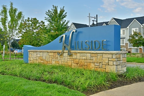 Property Signage at Hillside Apartments in Wixom, MI 48393