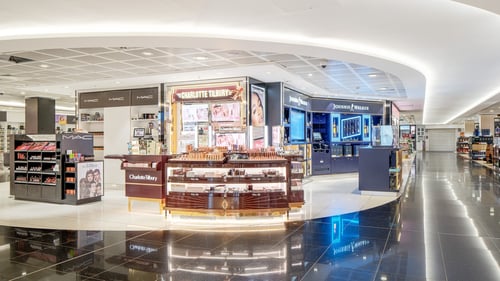 Charlotte Tilbury Beauty Counter at Edinburgh Airport Main Terminal