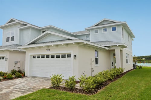 The Front Elevation of a Dalia Home Plan at Lagoon Residences at Epperson in Wesley Chapel, FL.