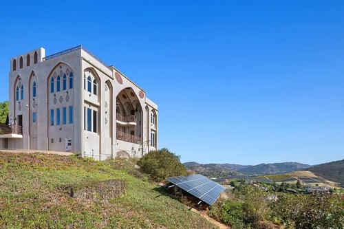 Panoramic view of luxury rehab facility surrounded by nature for recovery