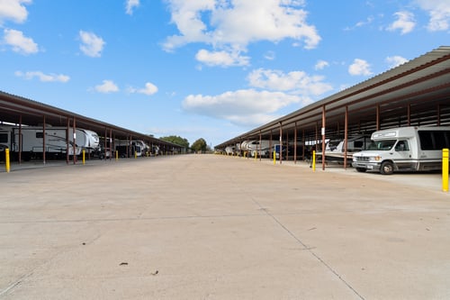 Covered RV and Boat parking available from SpareBox Storage