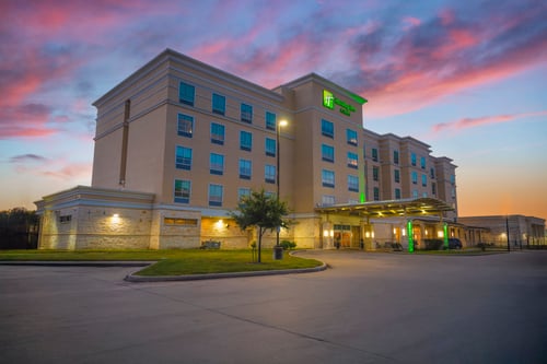 Exterior of our hotel in Vintage Park area