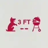 keep away from grill icon