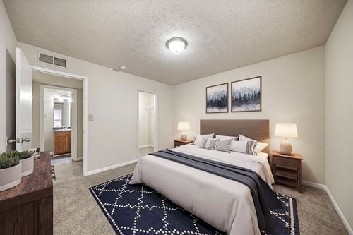 Bedroom at Bradford Gwinnett Apartments & Townhomes in Norcross, GA