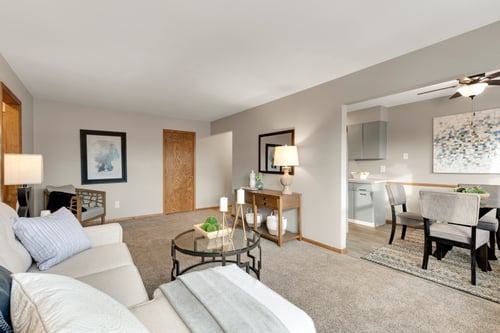 1 bedroom apartments, 2 bedroom townhome