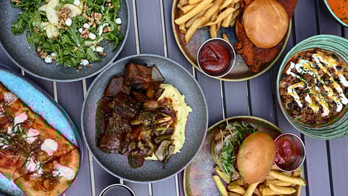 Comfort Foods like Pot Roast, Grilled Cheese & Tomato Bisque available for a limited time only, now at Patio!