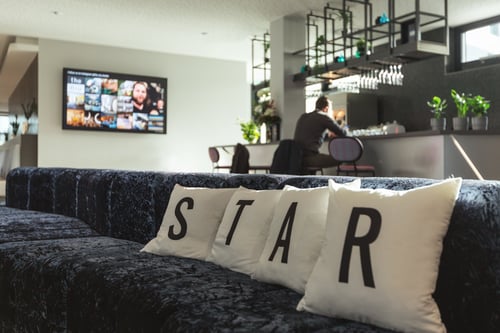 Modern lobby for relaxing, recharging and networking
