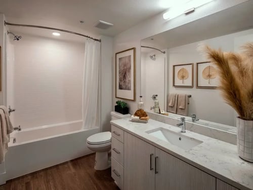 Bathroom at The Hub at Scripps Ranch Apartments in San Diego, CA 92131