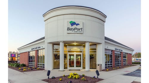 External view of local credit union located in Hayes, VA
