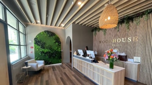 Woodhouse Spa Buckhead front desk.  Area you will check in and check out for your spa services.