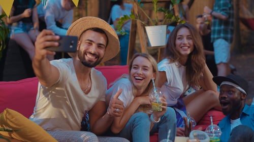 Group of friends taking a picture