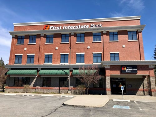 Exterior image of First Interstate Bank in Coeur d'Alene, Idaho.