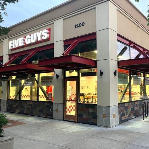 Five Guys at 1200 NE Broadway Street in Portland Oregon.