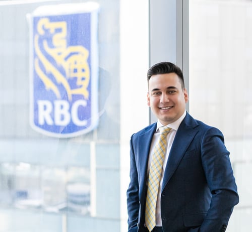 Eric Williams beside RBC logo. Colour.