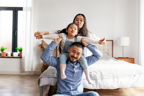 family playing