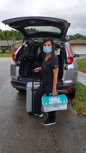 Boca Raton Traveling Dentist offering in home dentistry for patients who don't want to leave their house or assisted living center. Services include: Dentures, denture repairs, tooth extractions, non-invasive cavity treatments, tooth x-rays, checkups, oral exams, second opinions, and more - contact us to speak to the Boca Raton Dentists!