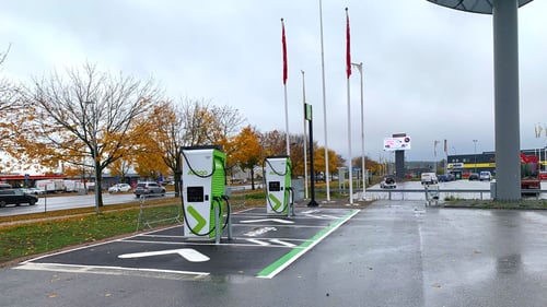 EV charging station Allego Uppsala