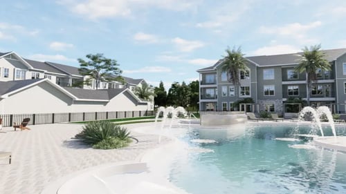 A house with a pool in the middle at Standard441, Lady Lake, Florida