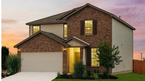 Exterior of new home in Jarrell, TX, from Skyview by Centex Homes
