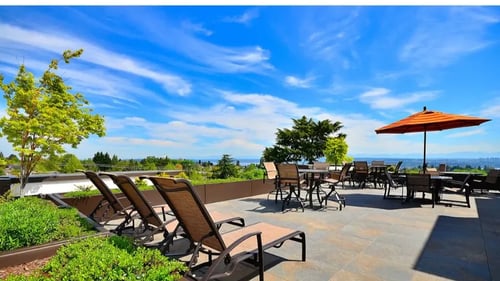 Rooftop Terrace at Ruth Court Apartments, Seattle, WA