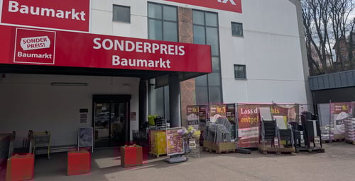 Außenansicht Sonderpreis Baumarkt, Schillerstraße 1 in Mittweida