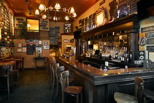 Newsroom Pub bar.