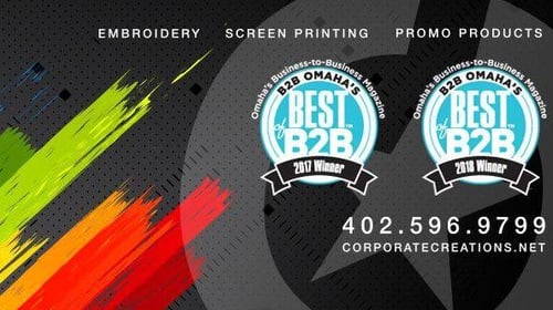 Corporate Creations - screen printing - embroidery