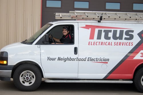 Titus Electrical Services Van