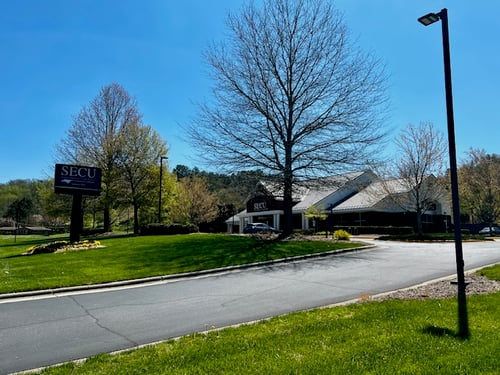 Outside view of the State Employees' Credit Union Robbinsville branch